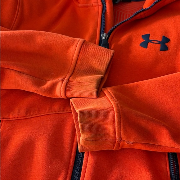 Under Armour Orange Zip-Up Spring/fall jacket - Picture 4 of 4